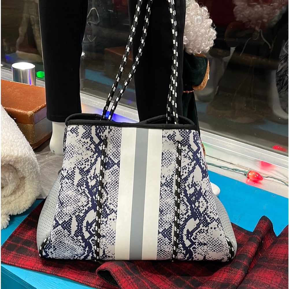 Brand New Snake Print Neoprene Purse